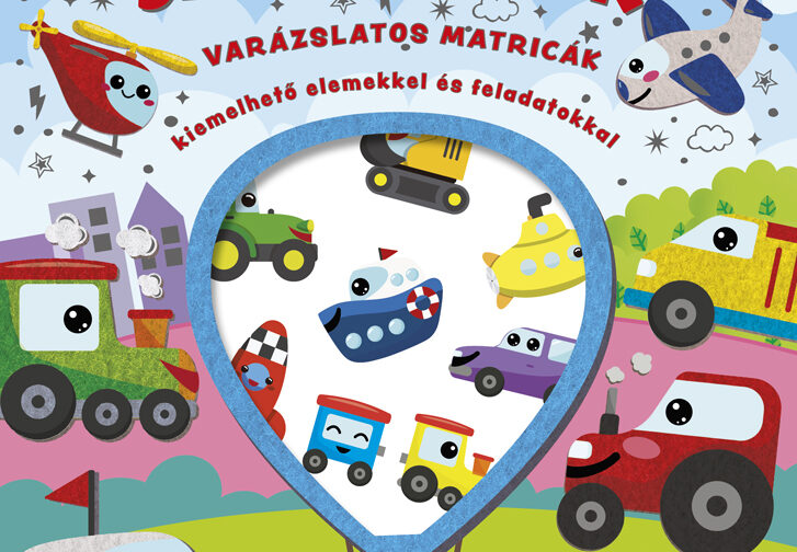 Mókás járművek - varázslatos matricák - pufi matricák